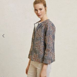 Yargici Women's Embroidered Crew Neck Jacket Size Small